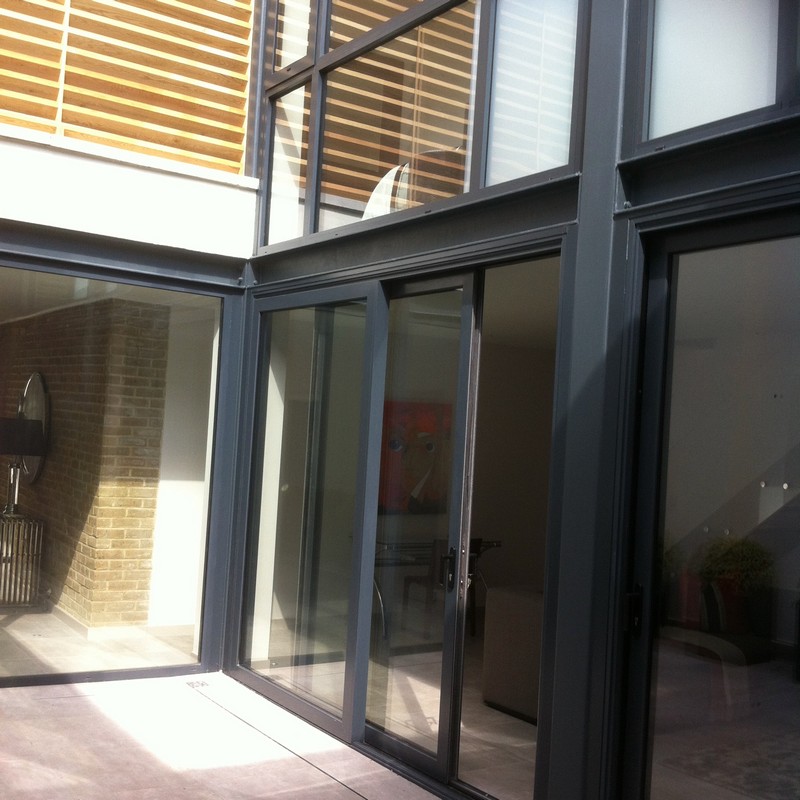 Anthracite aluminium sliding patio doors fitted in New Cross Gate