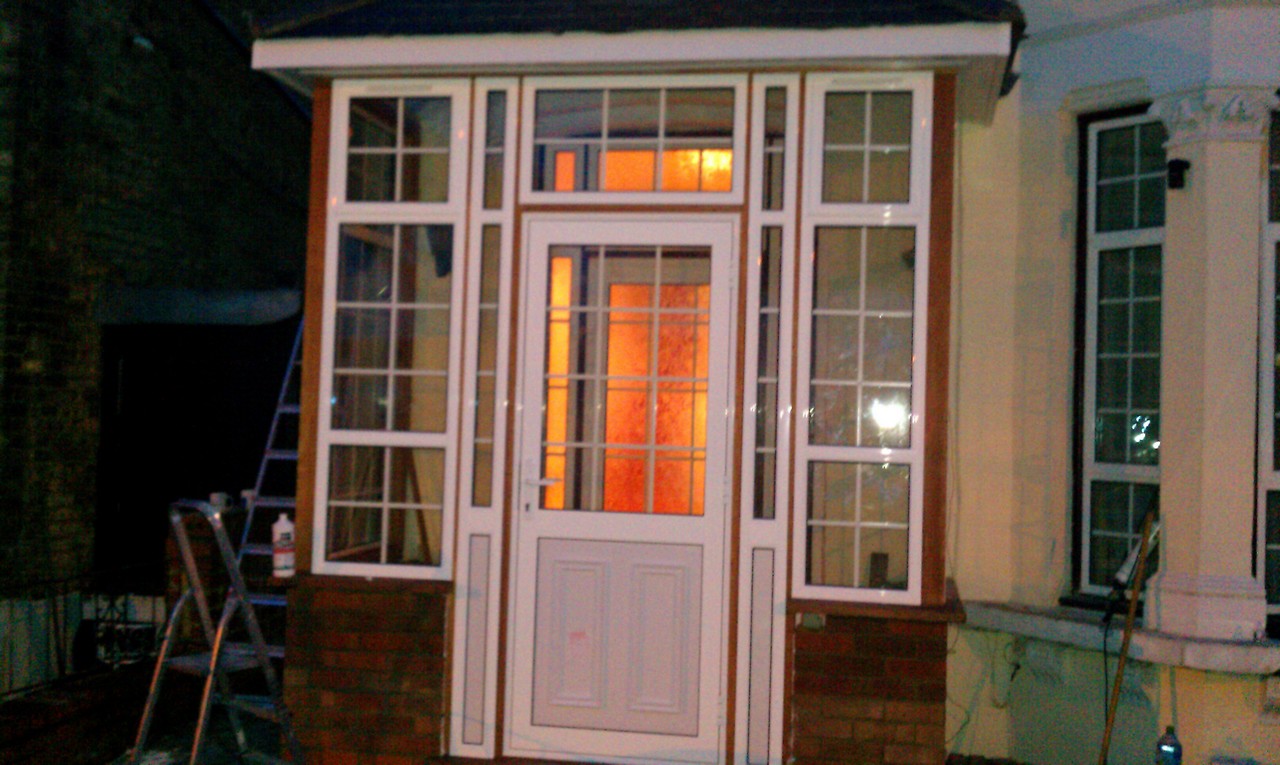 uPVC porch with Georgian bar glazing installed in New Cross Gate